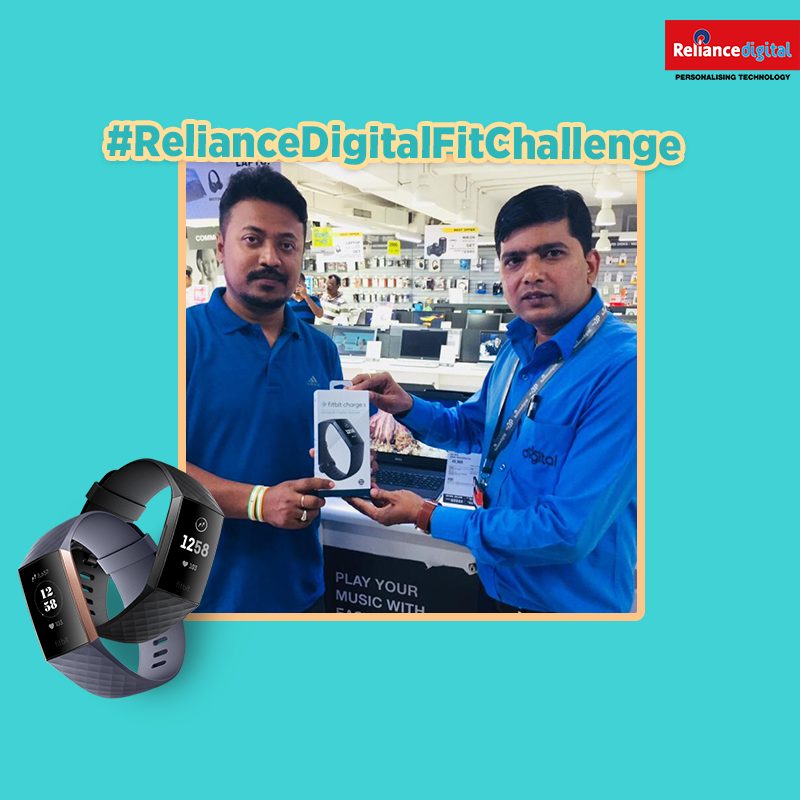RelianceDigital's tweet photo. Congratulations once again Dilip Hazarika, Shivani Shines and Sri Kumar Gaurav on winning the #RelianceDigitalFitChallenge! We hope that with the Fitbit Charge 3, you come closer to achieving your fitness goals. https://t.co/2v1wAldj6g