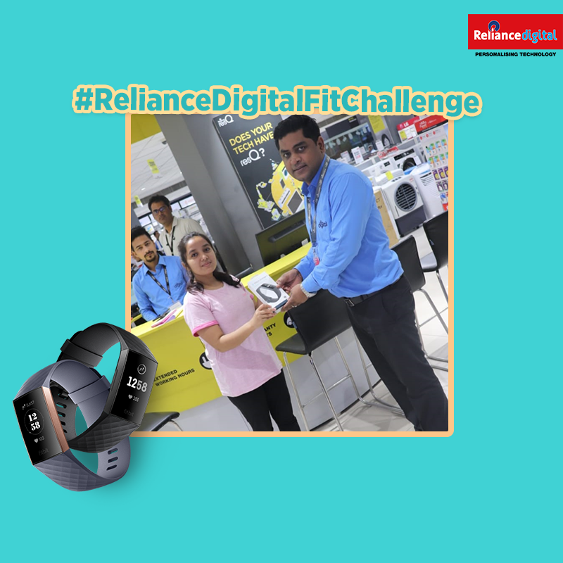 RelianceDigital's tweet photo. Congratulations once again Dilip Hazarika, Shivani Shines and Sri Kumar Gaurav on winning the #RelianceDigitalFitChallenge! We hope that with the Fitbit Charge 3, you come closer to achieving your fitness goals. https://t.co/2v1wAldj6g