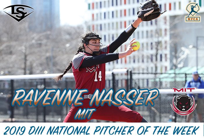 NFCAorg's tweet photo. Back-to-back no-hitters propel @mitsoftball's Ravenne Nasser to @sluggerFP /NFCA Division III National Pitcher of the Week honors. https://t.co/rHA3Rlnl9P #NFCAPOW https://t.co/5MmObzGaxi