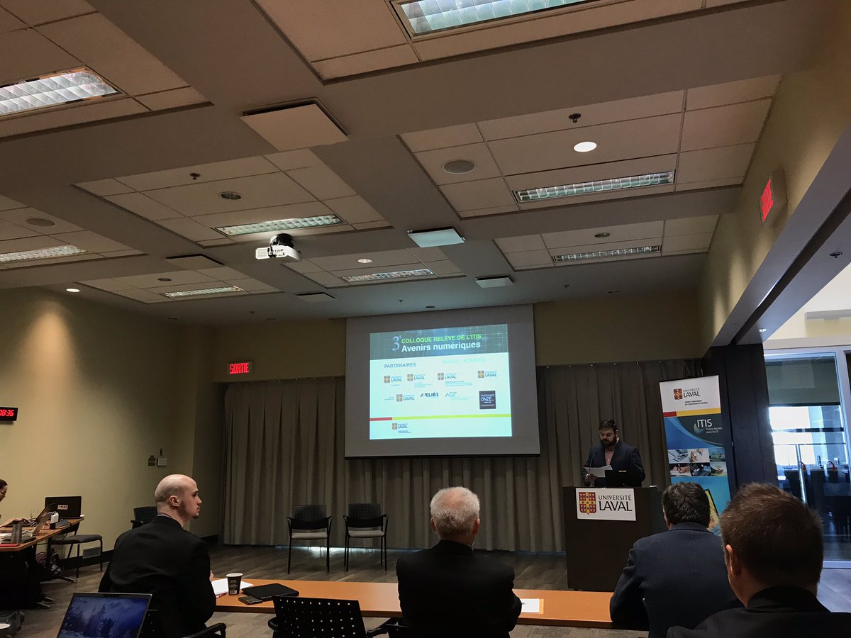 san_lambert's tweet photo. Colloque Avenirs numériques de l’@itis_ul c’est parti! 🗣
#canitis #SNQC19 https://t.co/dylddFevU7