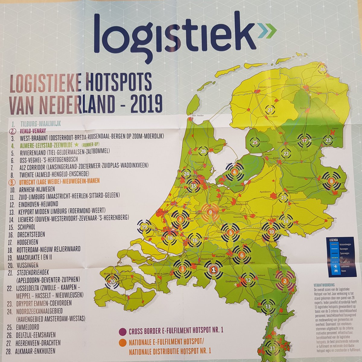 Twente gestegen op lijst logistieke hotspots Nederland ! <a href="/PortofTwente/">Port of Twente</a> <a href="/XLBusinesspark/">XL Businesspark</a>