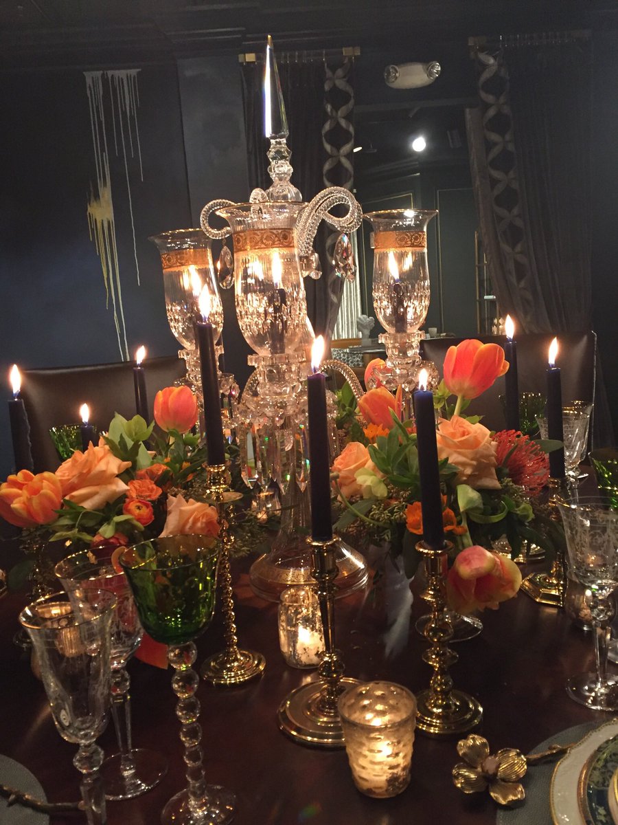 replacementsltd's tweet photo. Don’t leave #hpmkt without seeing this show-stopping modern glam table curated by @RajniAlexDesign for #showhouseinashowroom, our partnership with @AldenParkes. #replacementsltd #diningbydesign #diningtable DesignOnHPMkt https://t.co/02k86MdHtw