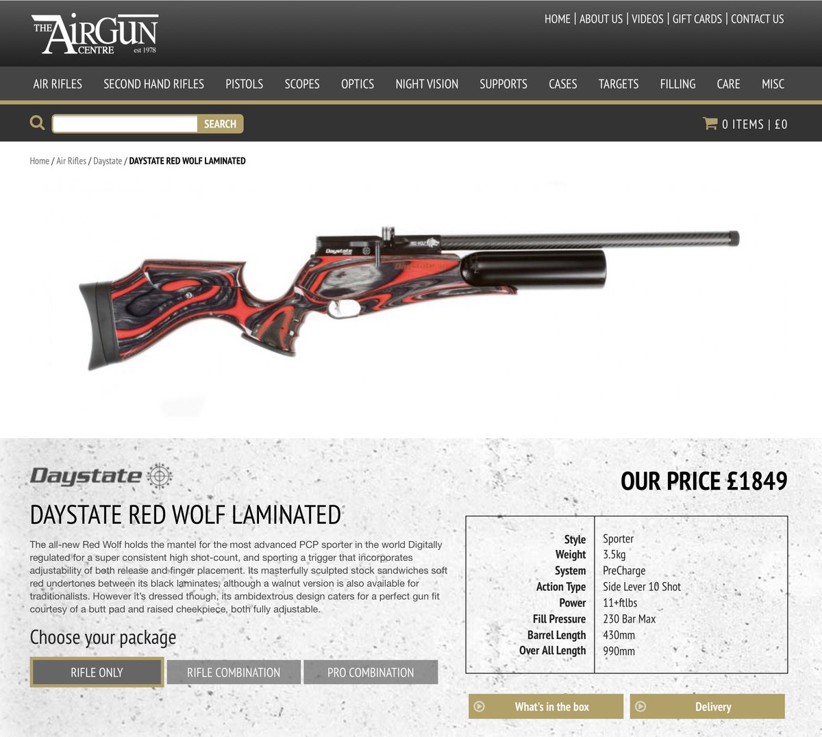 DAYSTATE RED WOLF LAMINATED

The all-new Red Wolf holds the mantel for the most advanced PCP sporter in the world Digitally regulated for a super consistent high shot-count, and sporting a… instagram.com/p/BwByUqbgpF-/… <a href="/Daystate_UK/">Daystate Official</a> #daystate #airguns #airgun