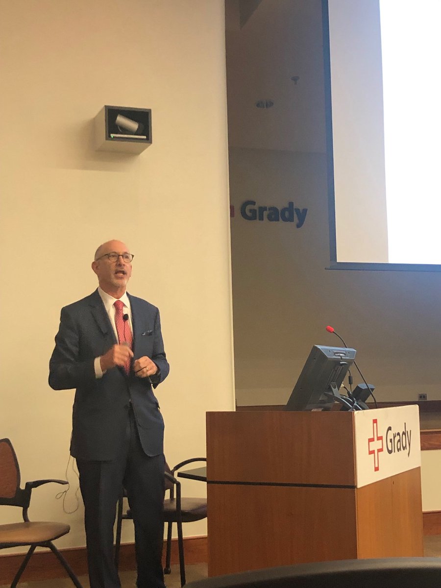 KMarieMD's tweet photo. What a privilege to have @JBMatthews @GradyHealth grand rounds visitor for @HealthcareMh #departmentofsurgery. #truthissubjective https://t.co/iXweI7jEZ8