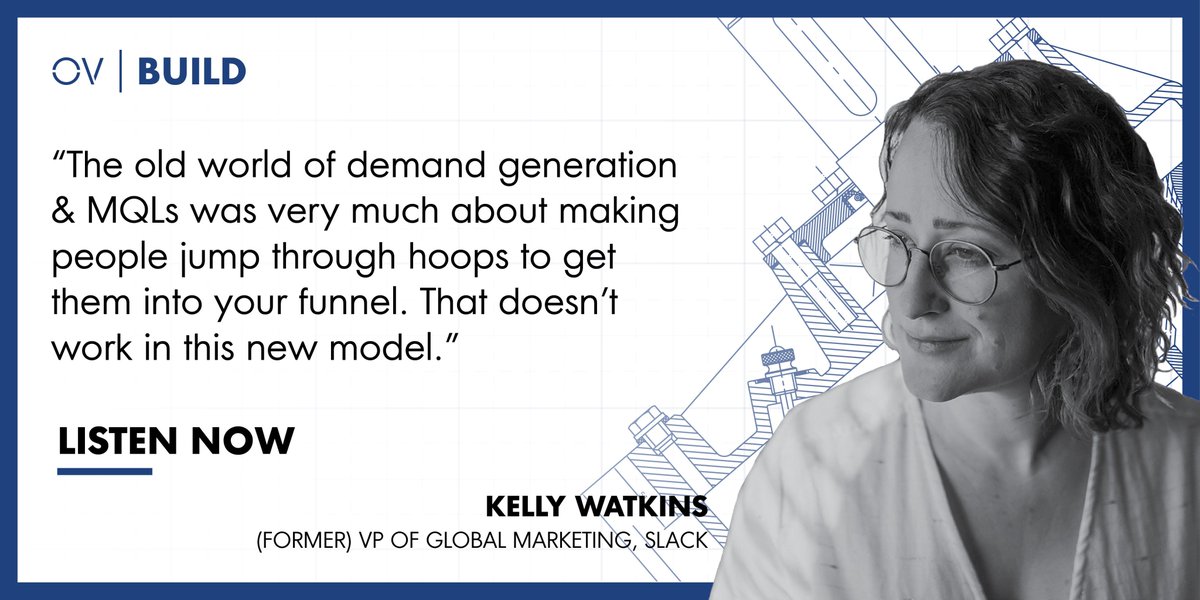 On <a href="/OpenViewVenture/">OpenView</a>’s latest #OVBUILD episode, former VP of Global Marketing at Slack, <a href="/_kcwatkins/">Kelly Watkins</a>, explains the role of marketing in a PLG company, how brand can make a big impact and much more. Listen here: openview.vc/2Z1mdBv