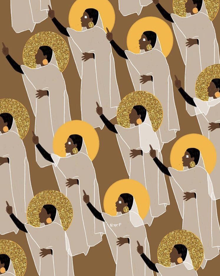 The Nubian Queen that woke the world.⁣
⁣
Illustration by <a href="/CrosswayUK/">Crossway Foundation</a> alumna #NourFlayhan of Ala Asalah as photographed by Lana Haroun speaking out against the Sudanese government for killing people in the name of religion.⁣
⁣
#CrosswayAlumni #NourieIllustrations #LanaHaroun