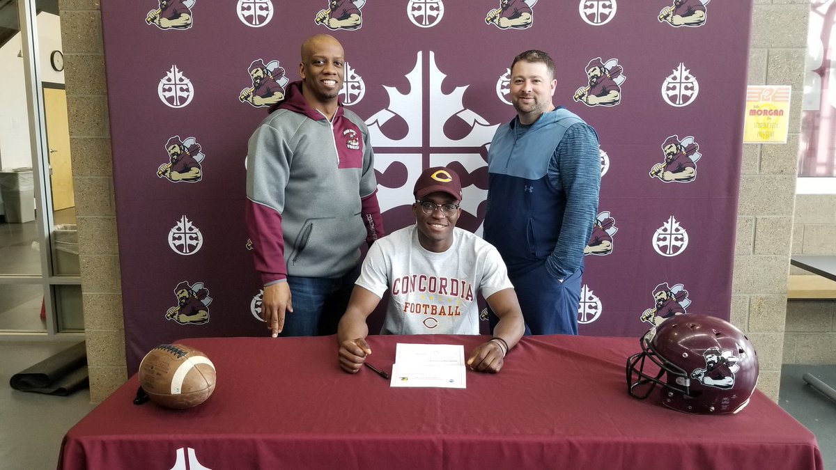GroversOak's tweet photo. Congratulations are in order for Joseph Akiri on deciding to continue his football and academic career at Concordia College. 
#rollcobbs
#concordiacollege
#gogrovers #groverpride #sharpentheaxe https://t.co/EDNh26tytj