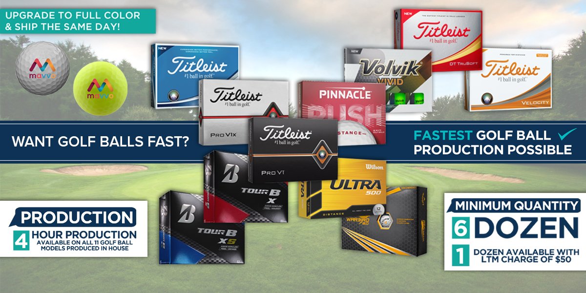 GoldBondInc's tweet photo. We have the fastest turn-around for golf balls in the business, now available with full-color printing! With an MOQ at 6 dozen, you won't want to miss out- https://t.co/EArWjBYGQ5
#golf #golfballs #PGATour #PGA #promoproducts #golfaccessories #promogolf https://t.co/9ePu0meBon