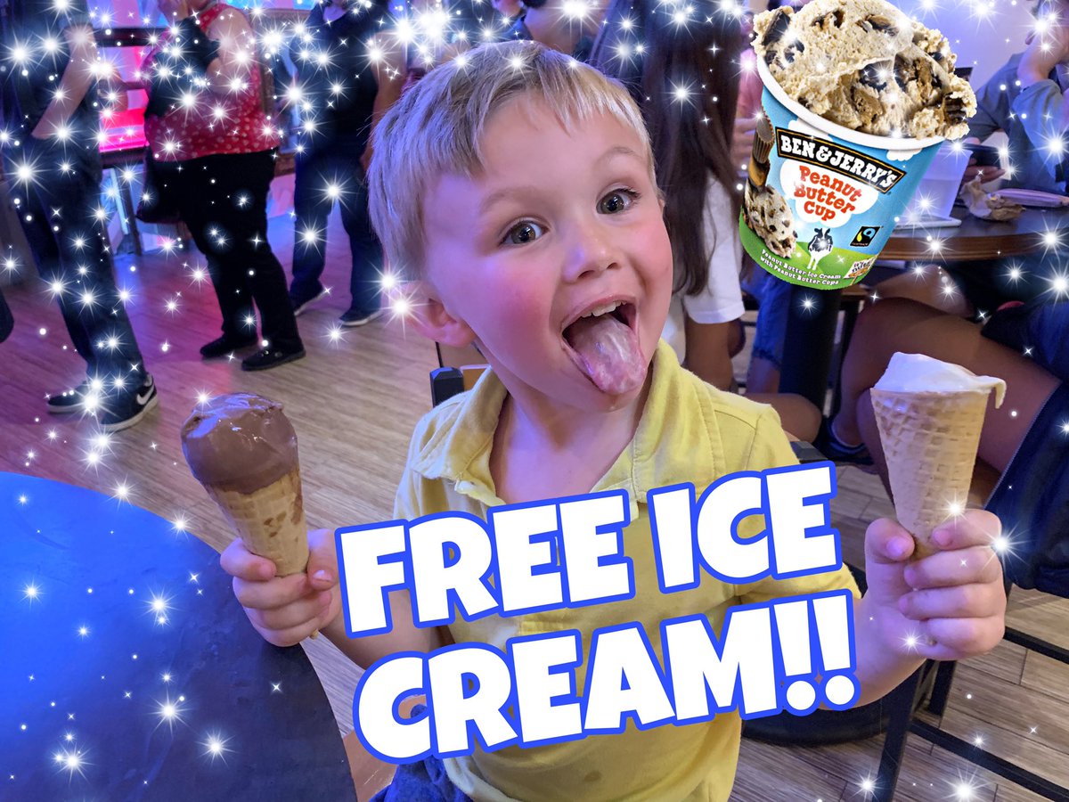 TheCupitFam's tweet photo. We got free #benandjerrys ice cream  yesterday for #freeconeday !! https://t.co/ctaQA0dwnq https://t.co/5lomsEle7T