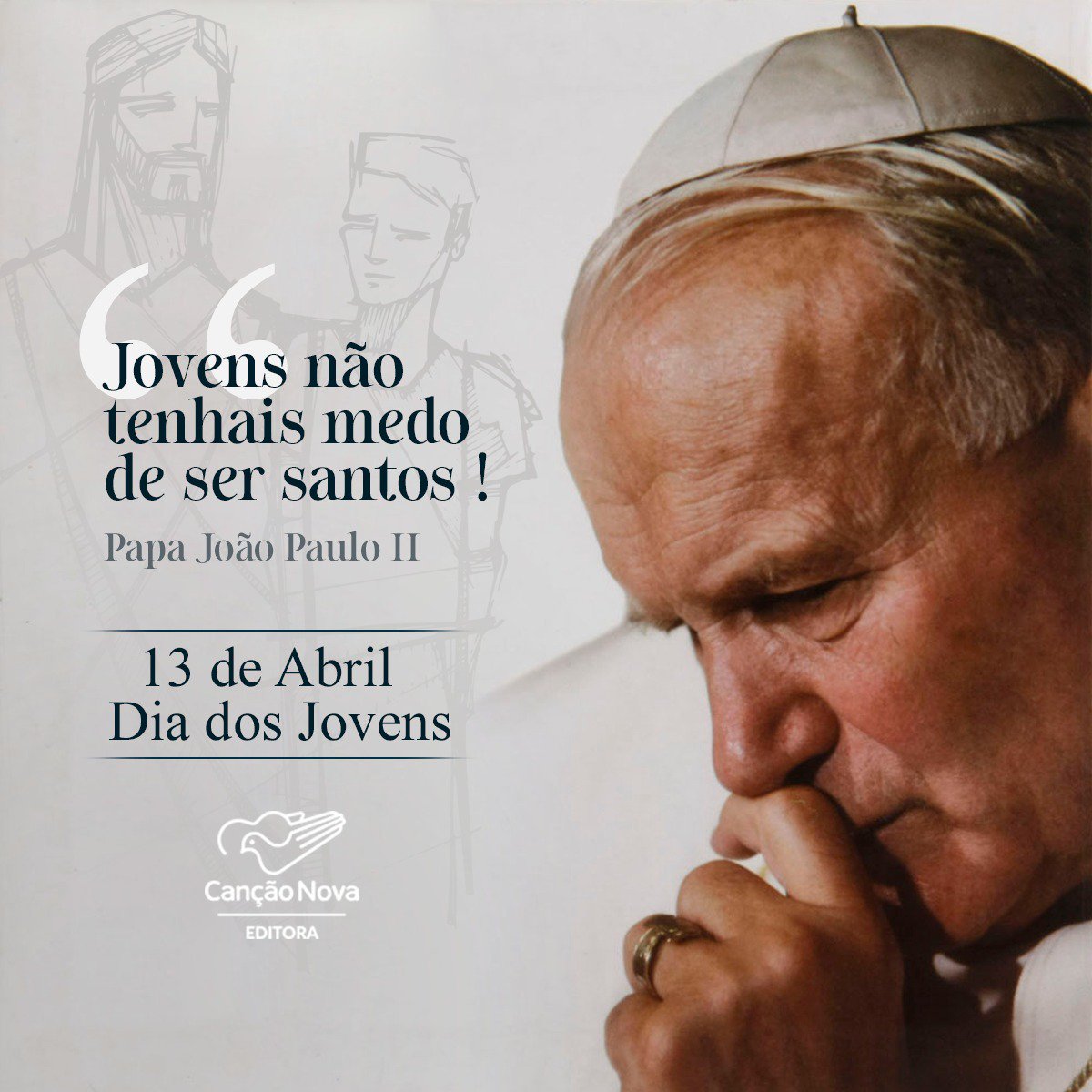Editora Canção Nova no Twitter: "Hoje é comemorado o dia dos jovens e não  há como falar da juventude e não falar dele, o Papa peregrino do amor: São  João Paulo II.