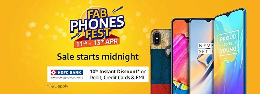 Amazon_Buyers's tweet photo. #Amazon #FebPhonesFest is starting again from 11th - 13th April.
Hurry Up!
Buy the best quality smartphone at the lowest price now.
Sale starts Midnight
Get your one on https://t.co/lb6Wvhkwvj
#Trending #smartphones #shoppingtime #AmazingGrace #OnePlus #samsungay #buynow https://t.co/R3iJHWdm6y