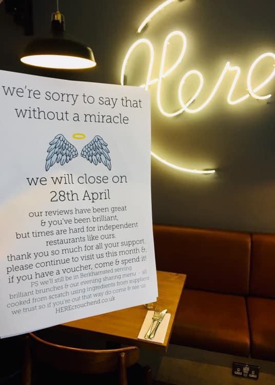 Im sorry to see that you’re closing. <a href="/herecrouchend/">HERE Crouch End</a>  I wish you all well in the future.