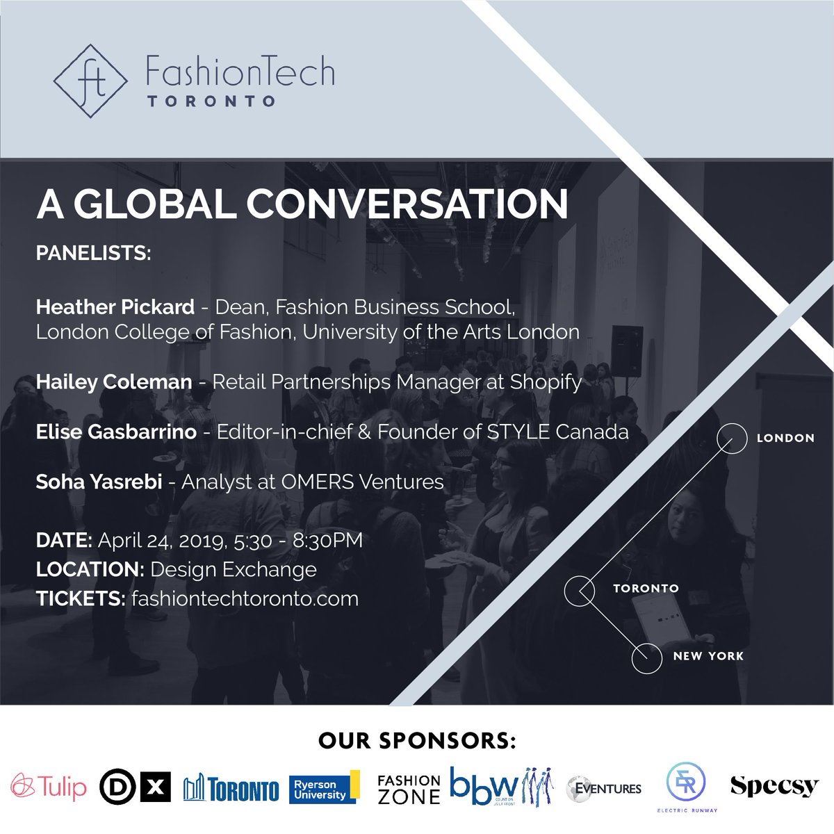 .@JoeFresh Centre innovators Abhijeet Sarkar founder <a href="/TypeSift/">TypeSift</a>, Andrew Dale founder of @LeDaveed, &amp; Lindsay Lorusso co-founder of @littleNudniks will be at <a href="/FashionTechTO/">FashionTech</a>'s speaker event on APR. 24th! Come join the conversation &amp; get your tickets TODAY. >> eventbrite.ca/e/fashiontech-…