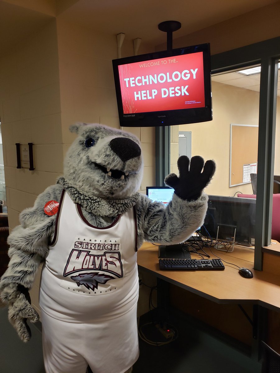 StritchCEEI's tweet image. Wolfy stopped by and wanted to see our new space. I think he approved. #technologyhelpdesk