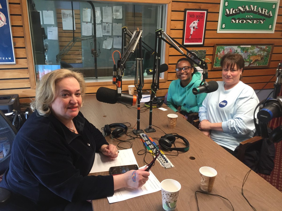 MassasoitCC's tweet photo. Massasoit students Camilla Miquelina and Kimberly Nashawaty joined Christine James (left) on @959watdfm today to discuss their involvement with the @PHITHETAKAPPA &amp; being named to the All-Massachusetts Academic Team. Their interview will be posted online: https://t.co/3FsHXNGJmT https://t.co/NaLif94nAf