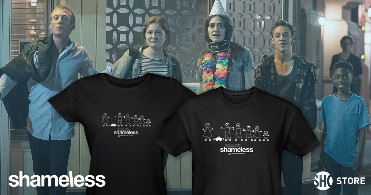 SHO_Shameless's tweet photo. Nothing is more important than family. Celebrate #NationalSiblingsDay with the Gallagher crew. Shop now: https://t.co/MMxJ4BA954 https://t.co/r12buPItEC