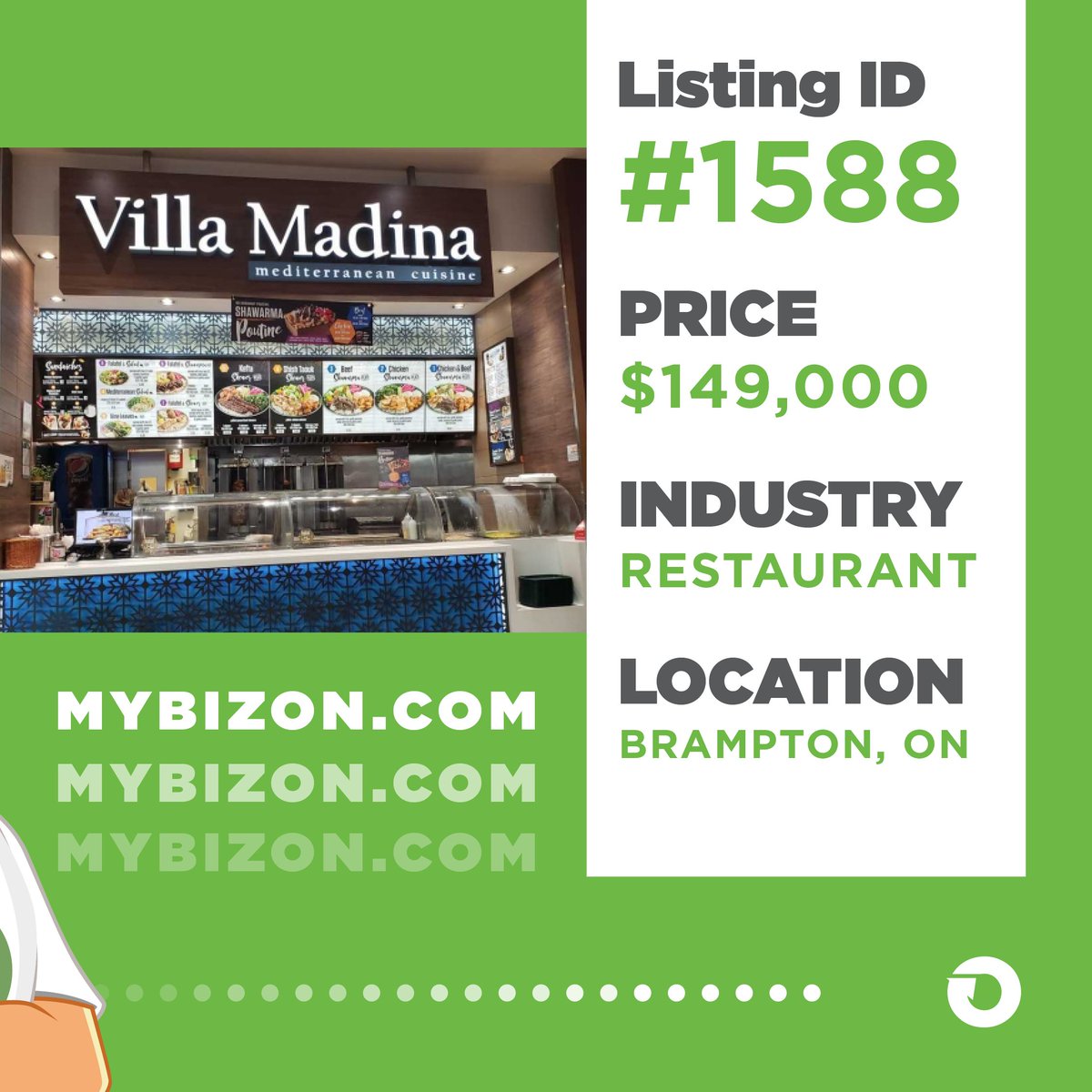 buyandsellabiz's tweet photo. Fresh food and quality service at Villa Madina Mediterranean Cuisine (Bramalea City Centre Mall). A turnkey franchise with so much potential. Learn more here: https://t.co/6zoliNNOYi #BeTheBoss #Ownafranchise #SearchOnBizON #Restaurantforsale #franchiseforsale https://t.co/5a49hxFzB1