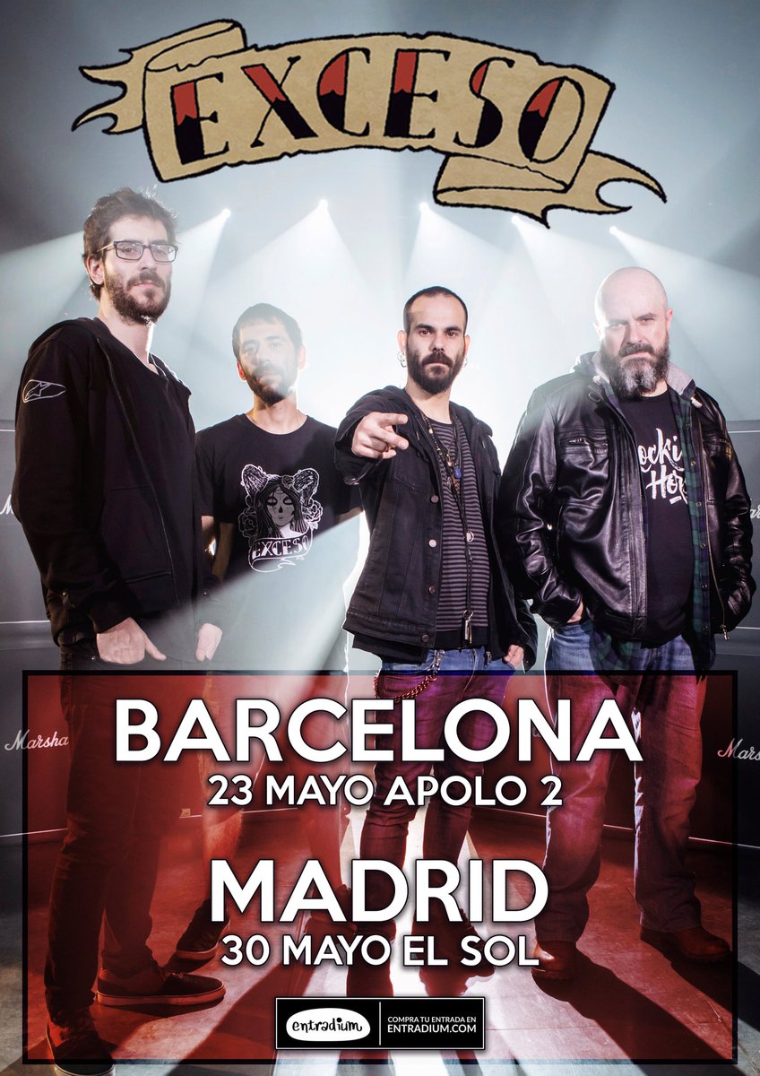 ¡PRESENTACIÓN RIMAS Y ROCK!

#Barcelona y #Madrid ya podéis comprar las entradas para los conciertos de presentación. Pronto más fechas y más rock. Toda la info y entradas en nuestra nueva web exceso.cat.

<a href="/Maldito_Records/">Maldito Records</a> <a href="/SalaElSol/">Sala El Sol</a> @Sala_Apolo <a href="/FerranExceso/">Ferran Exceso</a>