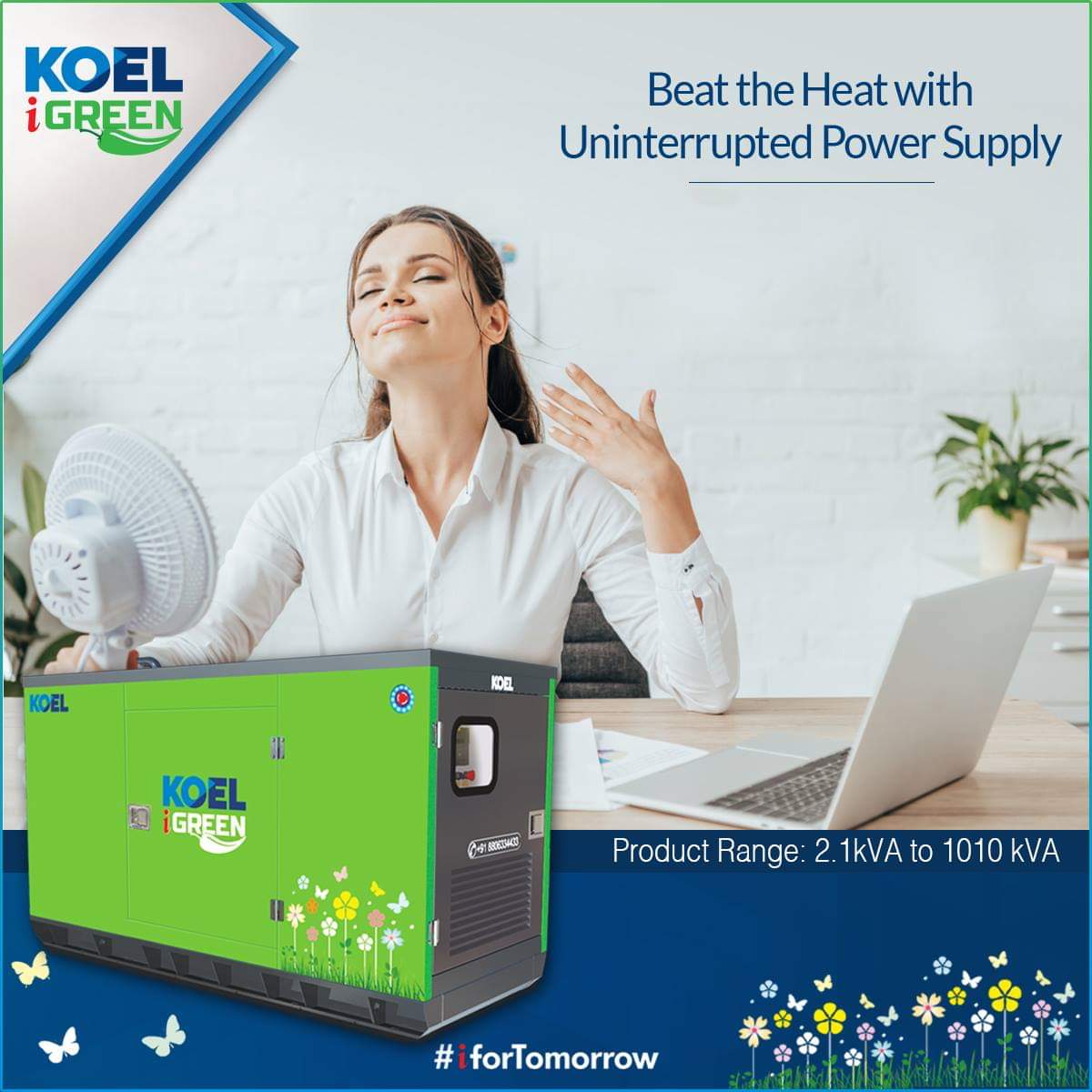 phoenixgensets's tweet photo. Beat the Heat this Summer with KOEL iGreen. 
Enjoy Uninterrupted Power Supply with KOEL iGreen Digital Power Back-up Solution. 

To know more visit us at https://t.co/oHr1UDBkuK  or Call us at 8056266662, 8056277776.

#kanchipuram #vellore #tiruvallur #Tiruvannamalai https://t.co/ADgVIvvmEA