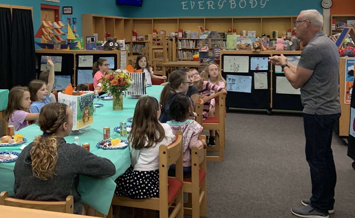 Another wonderful <a href="/BaucomPTA/">Baucom PTA</a> Visiting Author Breakfast with <a href="/henrycoledraws/">Henry Cole</a>! We even got a sneak peek at the forthcoming book Spot &amp; Dot. <a href="/simonschuster/">Simon & Schuster</a> #kidlit
