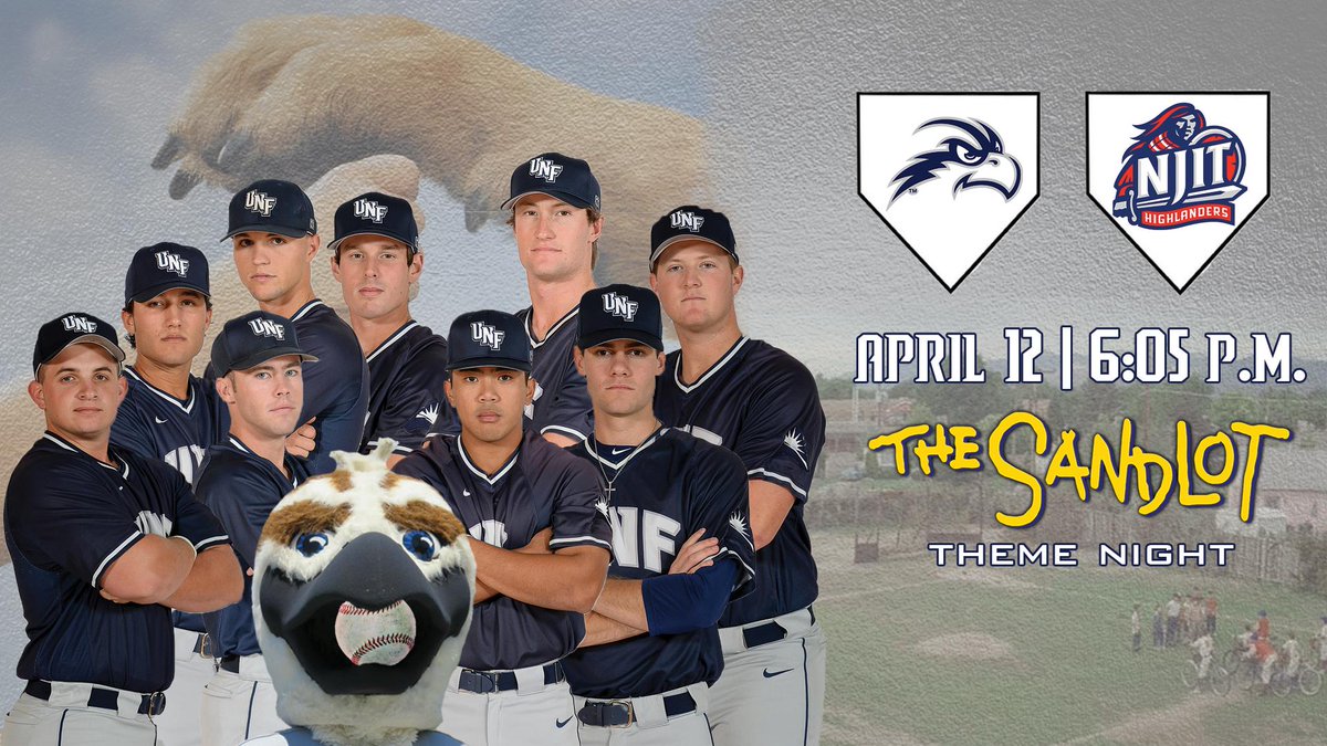 OspreyBSB's tweet photo. You’re killin’ me, Smalls!

Join us on Friday for a Sandlot theme night at Harmon Stadium.

✅ First 150 fans receive an insulated tumbler 🚨 
✅ UNF Faculty/Staff Appreciation Night - 2 🆓 tickets with your Osprey 1Card 

🎟️ https://t.co/Dke1YJ75oy https://t.co/QZqiFFAulK