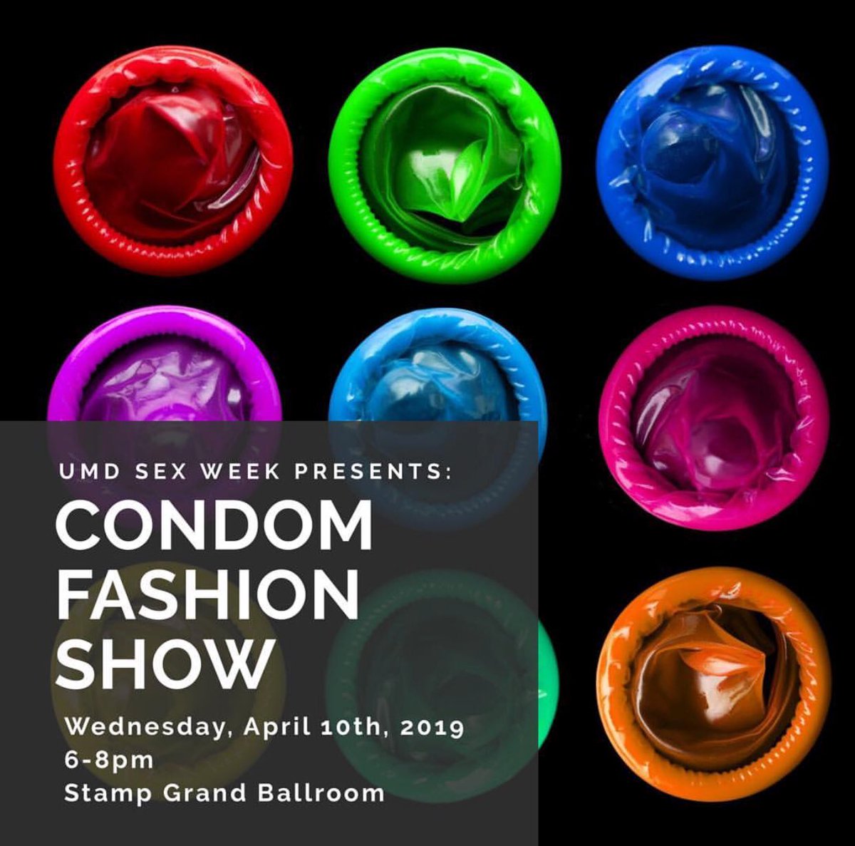 TriotaUMD's tweet photo. The Condom Fashion Show is a yearly event held in honor of Youth HIV &amp; AIDS Awareness Day. This year Triota will be participating so come show your support!💜 https://t.co/CePNT4fvTz