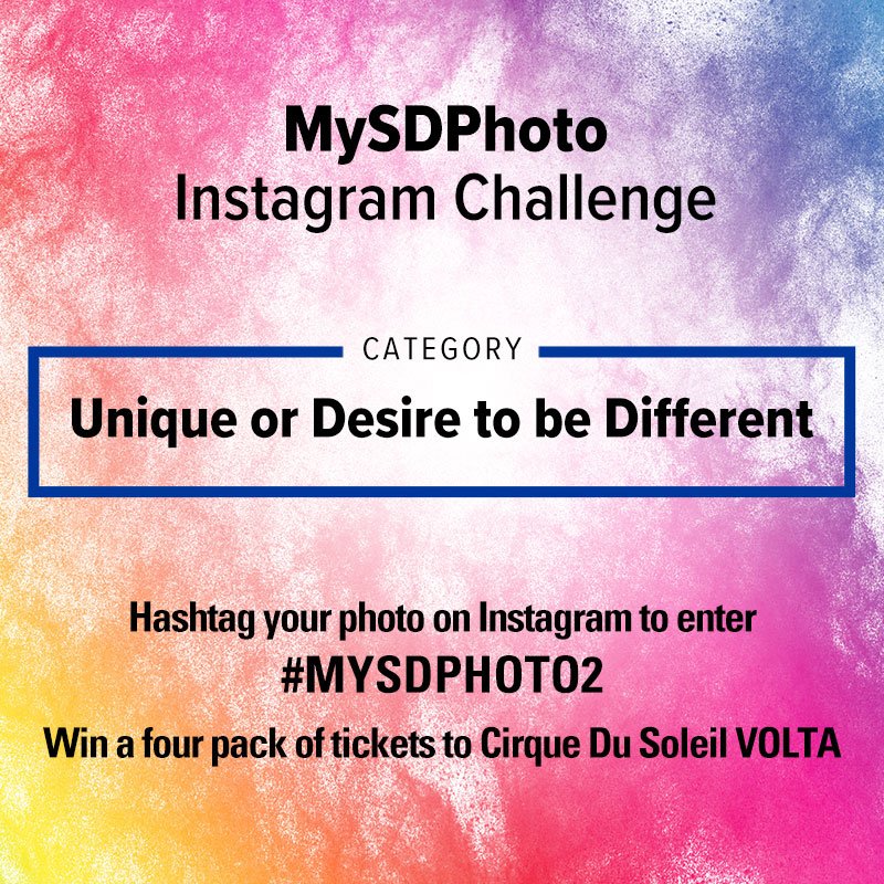 CBS8's tweet photo. Have you sent us your photo yet? You only have until midnight on Friday! Show us your creative side by tagging your photo that symbolizes your personal uniqueness, captured through the County of San Diego, with #MySDPhoto2. Go to @MySDPhoto for more details! https://t.co/rYqexXw6WJ