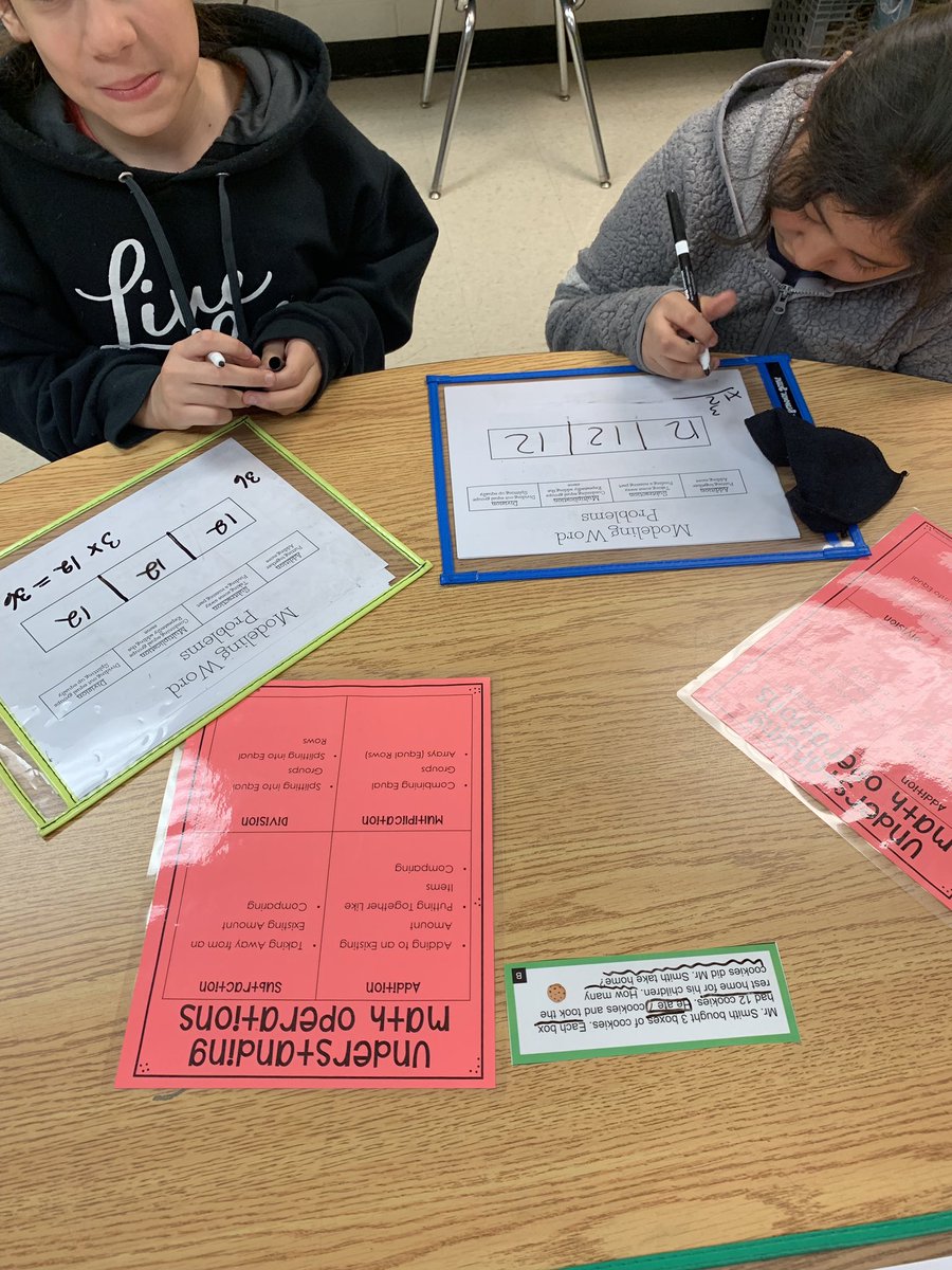 MathwithMrsOC's tweet photo. We’ve worked so hard on computation skills for March Mathness.  Students are now applying these skills and critically thinking to model word problems. Graphic organizers help to visualize understand. @brewsterschools https://t.co/WbYMkpcz5K