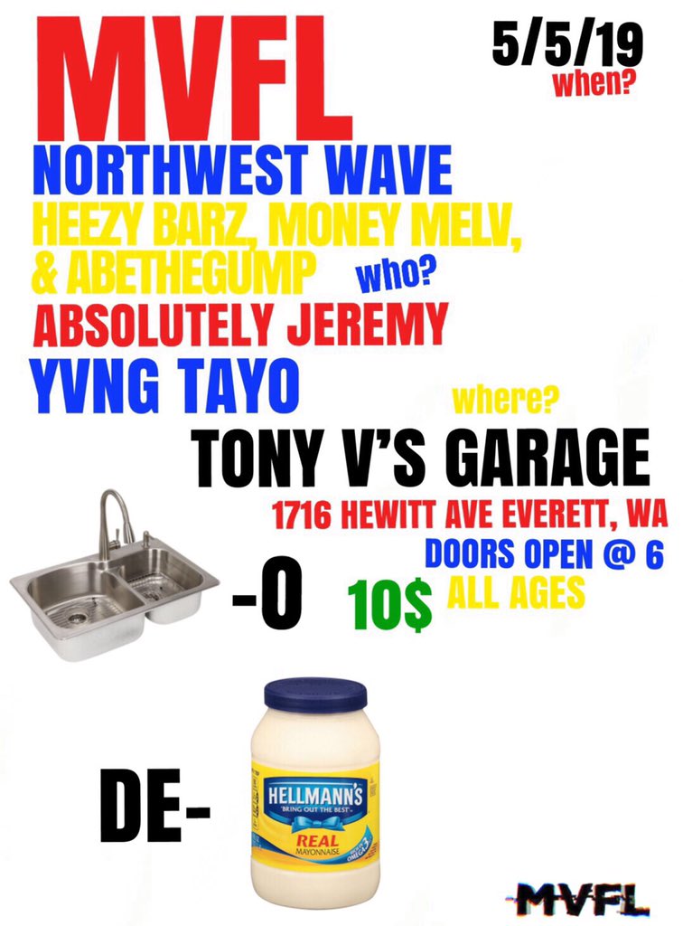helloiggyjones's tweet image. ⚠️NEW SHOW 🚨 
MVFL + FRIENDS
CINCO DE MAYO 
TONY V’S
DOORS @ 6
10$ AT THE DOOR
ALL AGES
🚨POST THIS SHIT EVERYWHERE⚠️