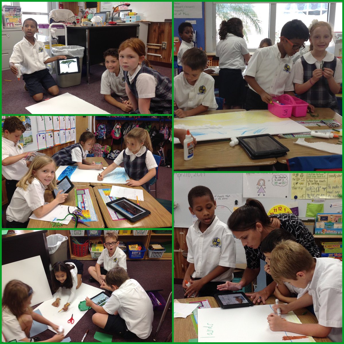 SVF_Vikings's tweet image. Second graders are hard at work researching and designing poster boards to represent various plant life, animals, and climate in their habitats. #mindstolearning #svf #ipadtechnology