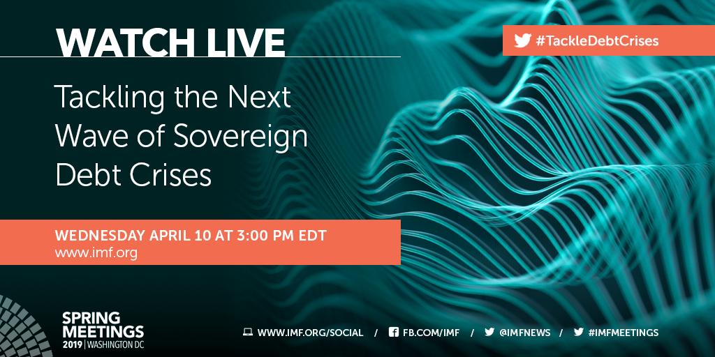 Watch Now: Tackling the next wave of sovereign debt crises with .@Lipton_IMF <a href="/FanwellBokosi/">Fanwell Kenala Bokosi, PhD</a>, L. Buchheit, O. Lienau <a href="/YaleLawSch/">Yale Law School</a> <a href="/RomualdWadagni/">Romuald Wadagni</a> and L. Elliott <a href="/guardian/">The Guardian</a> . We will be tweeting from @imfliveh ttp:// #imfmeetings #tackledebtcrises ow.ly/bvA450pL0sN