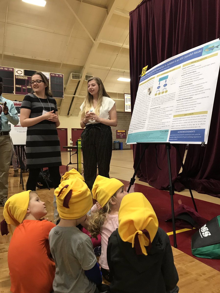 cord_CoSS's tweet photo. Cobber kids are here and ready to learn about Zebrafish from Emily Hilfers, Kelly Noah, Yanick Tate, Kenny David, and Riley Erlandson at #coss2019 https://t.co/kXJw3tsiee