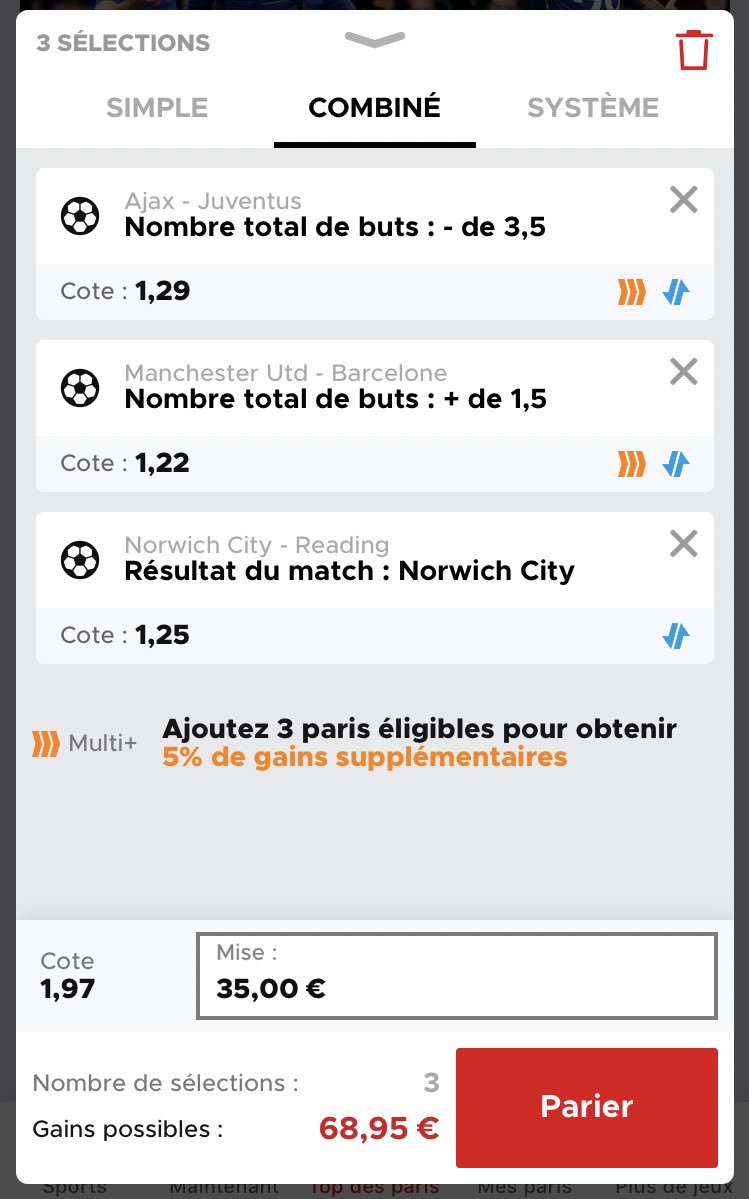 PronosDylan's tweet image. COMBI FOOT ⚽️

➡️ Côte 1,97
➡️ Confiance 7/10

Good luck 🍀