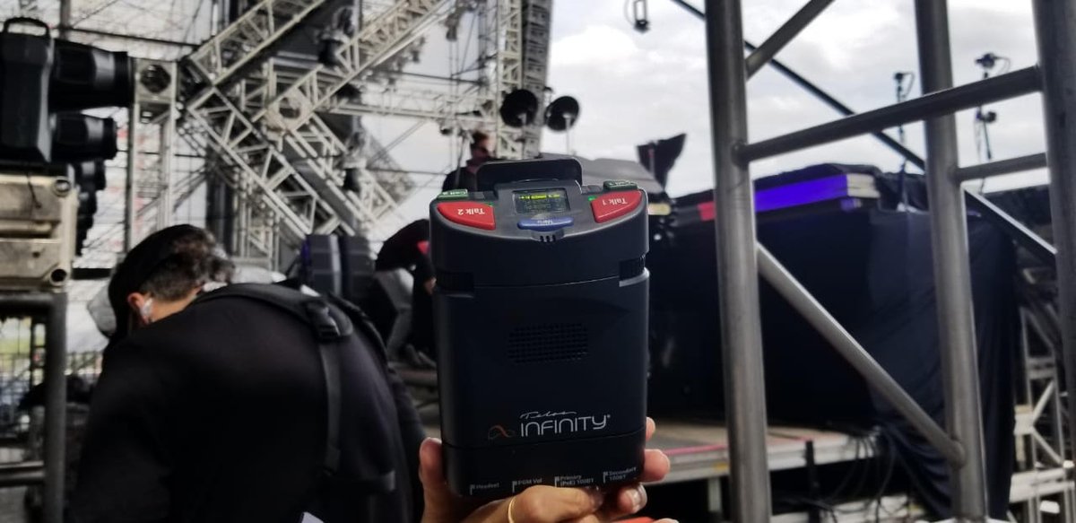 Telos_TVSG's tweet photo. Look who got backstage at Lollapalooza 2019 Sรฃo Paulo Brazil! #TelosInfinity working its magic, running stage communications at last weekend's festival. A big thank you to Danny Littwin and @NYDigitalBR for these wonderful pictures from behind the scenes. #LollaBR https://t.co/k7g6XSmpmu