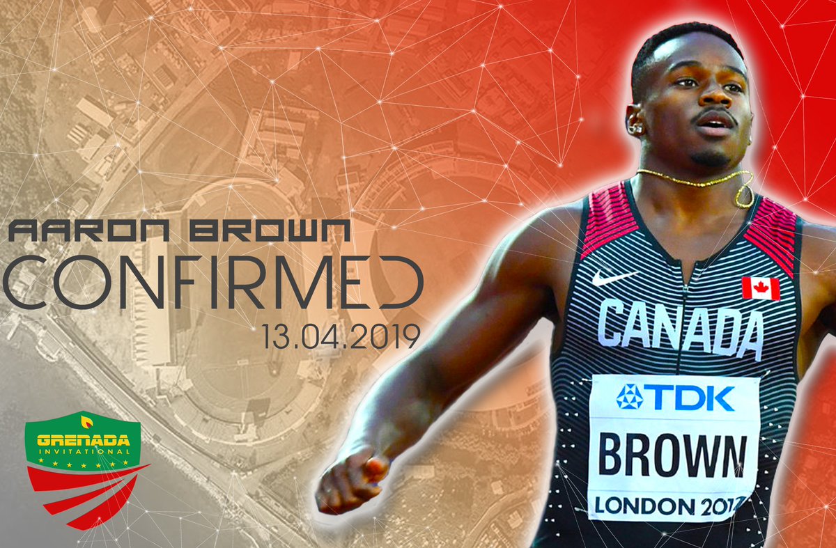 grenadainvi's tweet photo. Aaron Brown has officially been confirmed to participate in Grenada Invitation 2019 https://t.co/yJqQUNjtoX