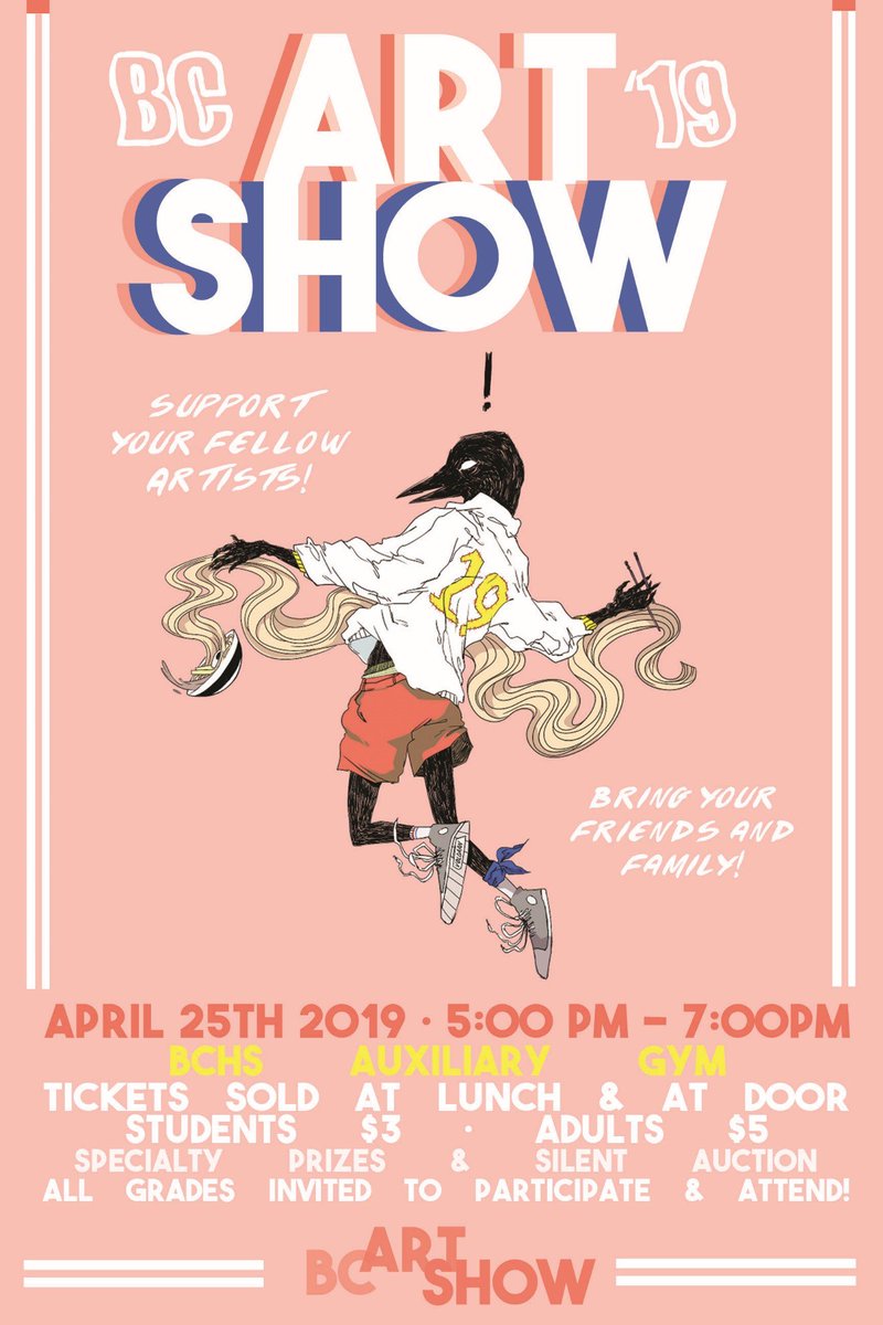 BCHS_AOHT's tweet photo. 2nd Annual Barron Collier Art Show. April 25th, 5pm-7pm 
Tickets are $3 for students and $5 for adults. Tickets will be sold at
lunch and at the door. Come see our talented Cougies. 
#BCArtShow19 #barroncollier #bchs #artisticcougies https://t.co/5HqUK6rDB1