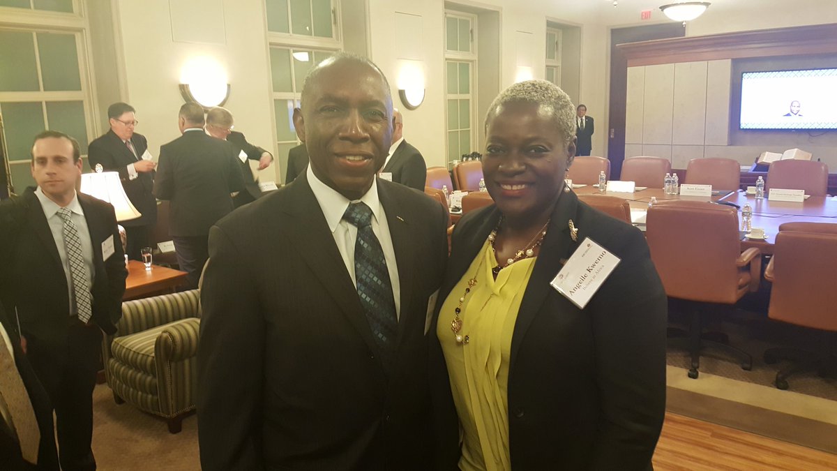 angekwemo's tweet photo. Honored to take part of a roundtable discussion with H.E. Faustin Archange Touadera, President of the Central Africa Republic hosted by US Chamber and IGD. # #globaltrade #awaa #believeinafrica #frontier100 #Africapitalism https://t.co/PCUy8Z1Hmd