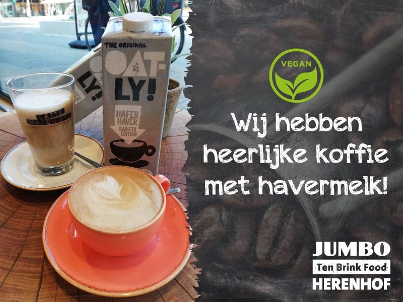 Vegan koffie in ons nieuwe Foodcafé #alphen #jumbo #vegan