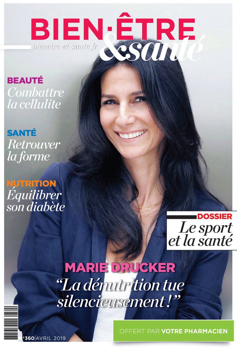 En couverture de Bien Etre &amp;Santé <a href="/MarieDrucker/">Marie Drucker</a> 
 © @CharlotteSchousboe / <a href="/AgenceStarface/">Starface</a>