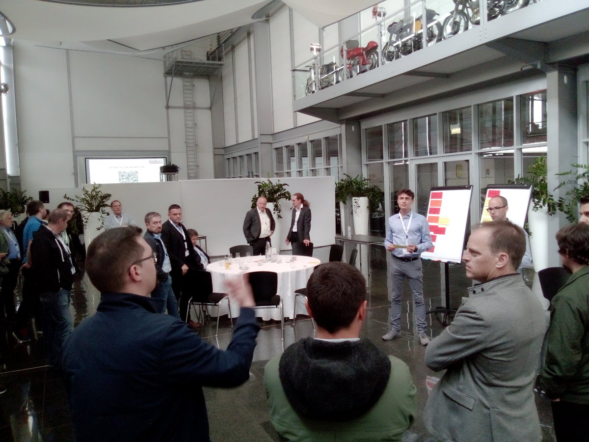 WuerthPhoenix's tweet photo. Die Ergebnisse und Feedbacks der Workshops auf der #NetEye User Group werden diskutiert und vorgstellt #NetEyeUG19 #Monitoring #ITSM #ITOM #ITOA https://t.co/UMrCcGW9Wc