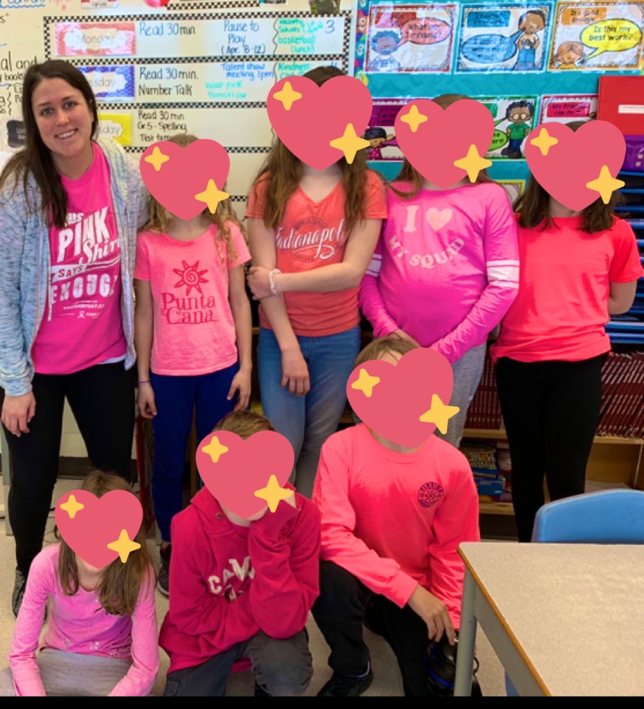 Wearing our pink shirts for the Day of Pink. Every person has the right to be treated equally without discrimination. 💕#dayofpink #etfopink #schomberg #pinkshirts #equity @yrdsb_schomberg @dayofpink @DayofPinkTO @YRDSB @yrdsbinclusion