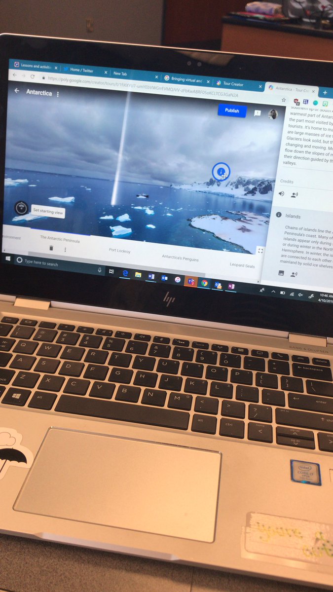 LindseyWelchEDU's tweet photo. Working on a field trip for my co-op's class of Antarctica! I love Google expeditions!! Such a great way to take students on a virtual reality field trip! #gccedu #googleexpeditions #Ss https://t.co/fx9ZuZKhGr