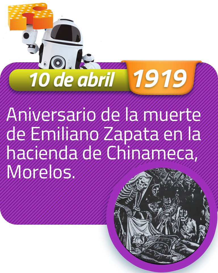BmxDigital's tweet photo. El 10 de abril de 1919 es asesinado Emiliano Zapata en la Hacienda de Chinameca,Morelos.
#BMXdigital #SoyBMX #educación #México #historia https://t.co/ujmJeF1d3T