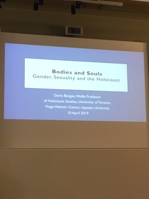 RolandKostic's tweet photo. I cannot wait for tonight's lecture by Professor Bergen on living during the Holocaust through a focus on #gender, #sex and #sexuality. @uu_hvc @uu https://t.co/dxLjJeTkfk https://t.co/dH25Hg0UmH