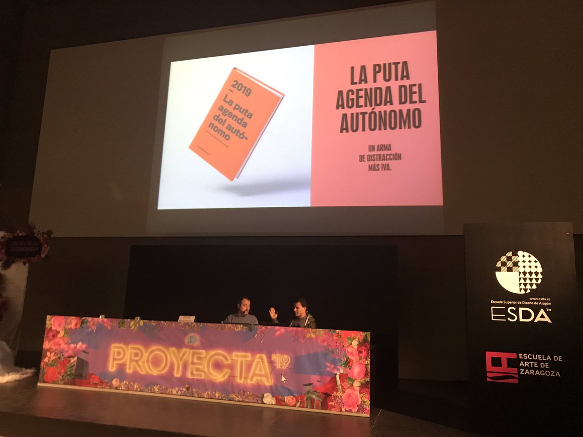 VeronicaZarateG's tweet photo. Ponencia de esta mañana de la mano de @putosmodernos en la ESDA📍Hablando de su historia y del mundo dinámico y cambiante en el que estamos: “El puto mundo moderno”
#proyecta19 ⚡️ XIII Jornadas dedicadas a la práctica del Diseño. https://t.co/fYuLutktSg