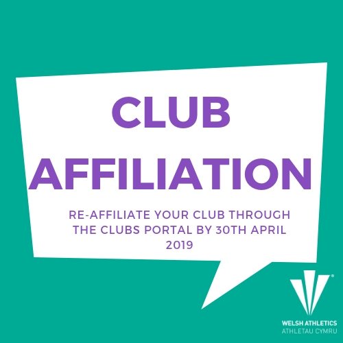 WelshAthletics's tweet photo. A reminder that Club Affiliation is now open! 

Clubs will have until 30th April to affiliate with Welsh Athletics as part of our new Club Affiliation process. Need some guidance on how to affiliate your club? ⬇️ 

https://t.co/yKqN2VkCeY https://t.co/zquGLJWIQd