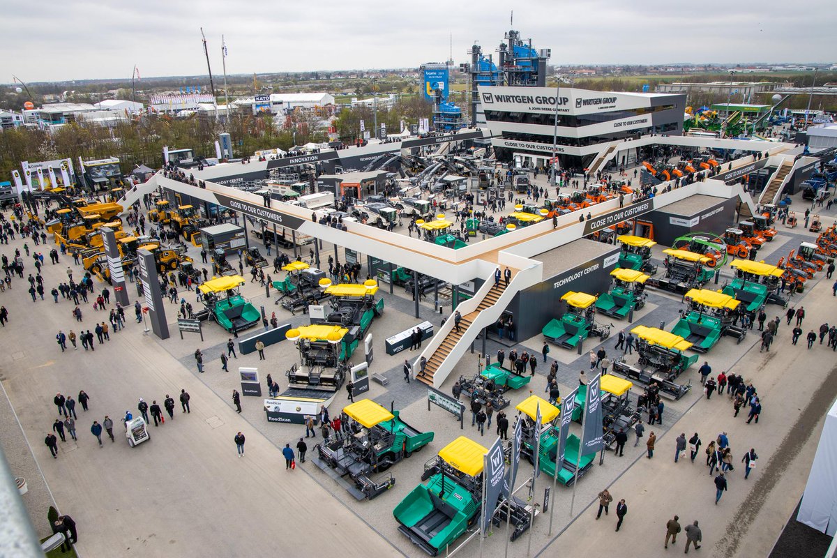 JohnDeere's tweet photo. Our construction equipment + @WirtgenGroup road building capabilities = awesome opportunities for customers #bauma2019 https://t.co/BHvBka950F