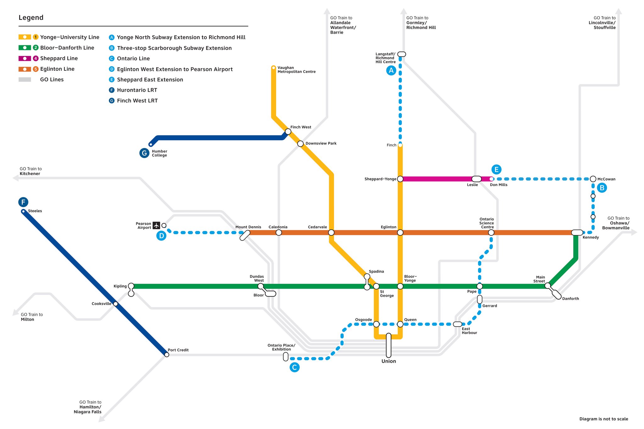 Ttc Ontario Line Map Blogto On Twitter: "This Is What Toronto's New Subway Map Might Look Like  After Today's Announcement From The Ontario Government. The Plan Is  Expected To Cost $28.5 Billion. #Toronto #Ttc Https://T.co/0Xpurxfyjl" /