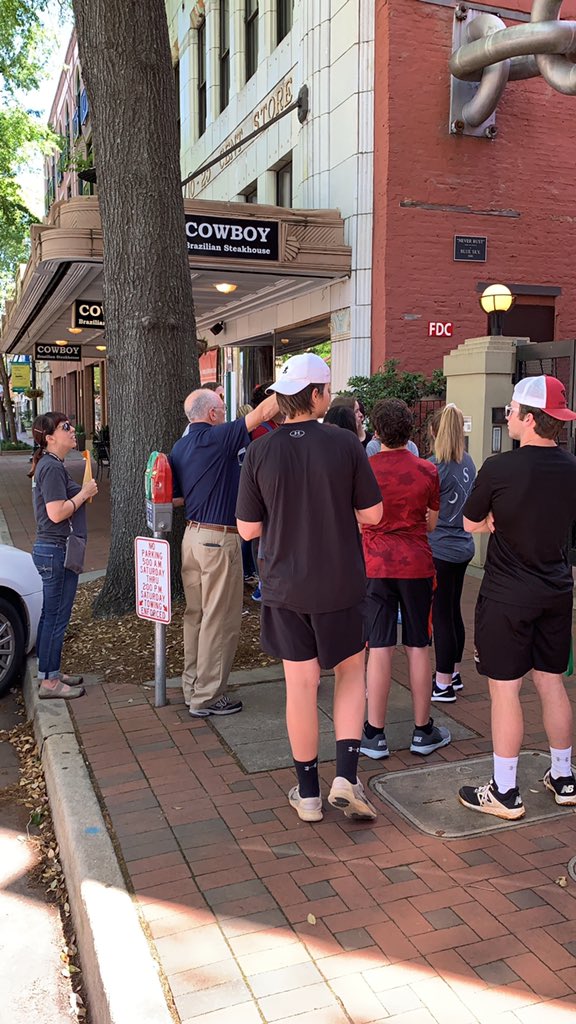 GHS_GilbertSC's tweet photo. Tara Perkins AP Human Geography class taking a Main Street tour looking at how the history of Columbia developed and revitalization #historyoutside https://t.co/csuFE5Djeg