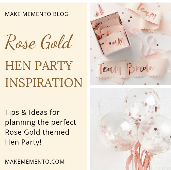 NEW BLOG POST! Rose Gold Hen Party Inspiration: Check out our blog for the latest tips & ideas for organising the perfect rose gold themed Hen Party! READ HERE: bit.ly/2I7I3yd #weddingblog #bride #bridetobe #weddingplanner #weddinginspiration #bridalparty #henparty